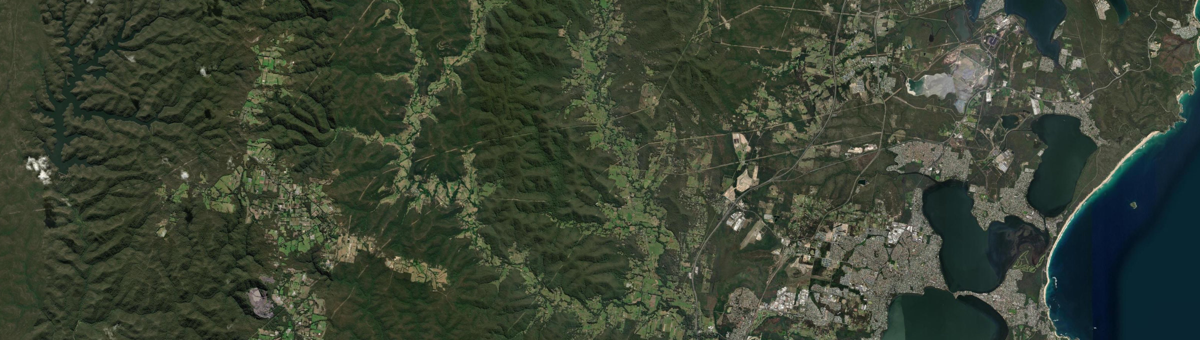 Aerial view of Jilliby, NSW