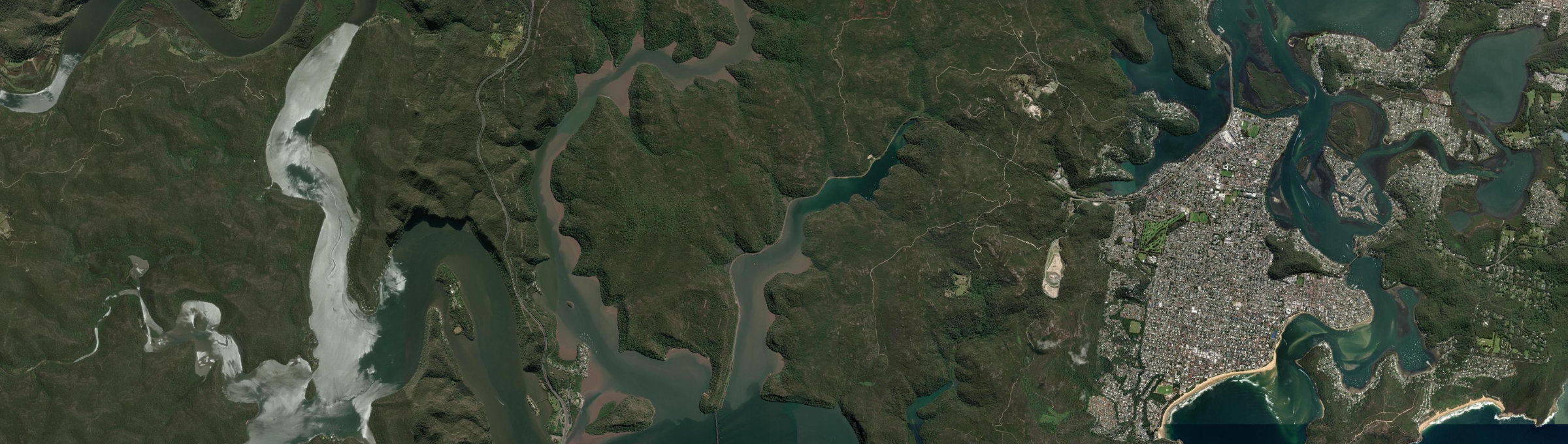 Aerial view of Wondabyne, NSW