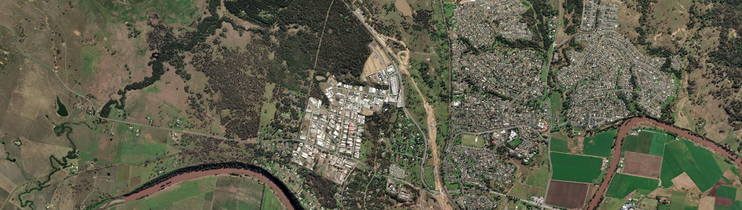 Aerial view of McDougalls Hill, NSW