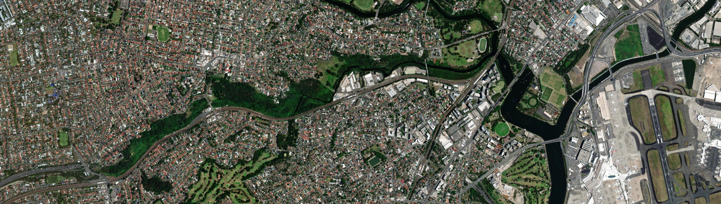 Aerial view of Turrella, NSW