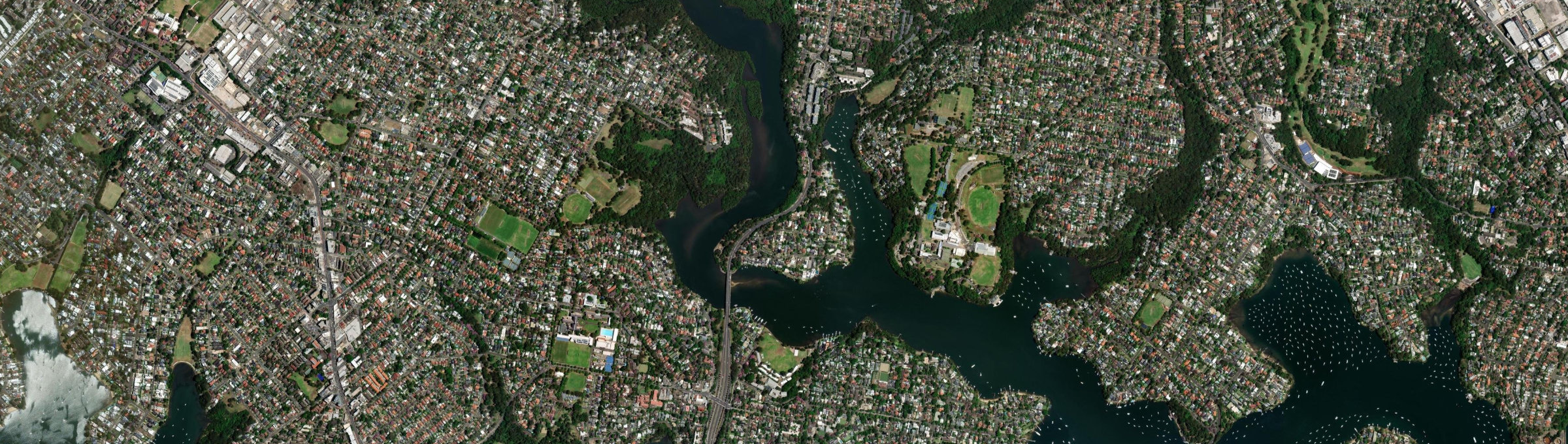 Aerial view of Linley Point, NSW