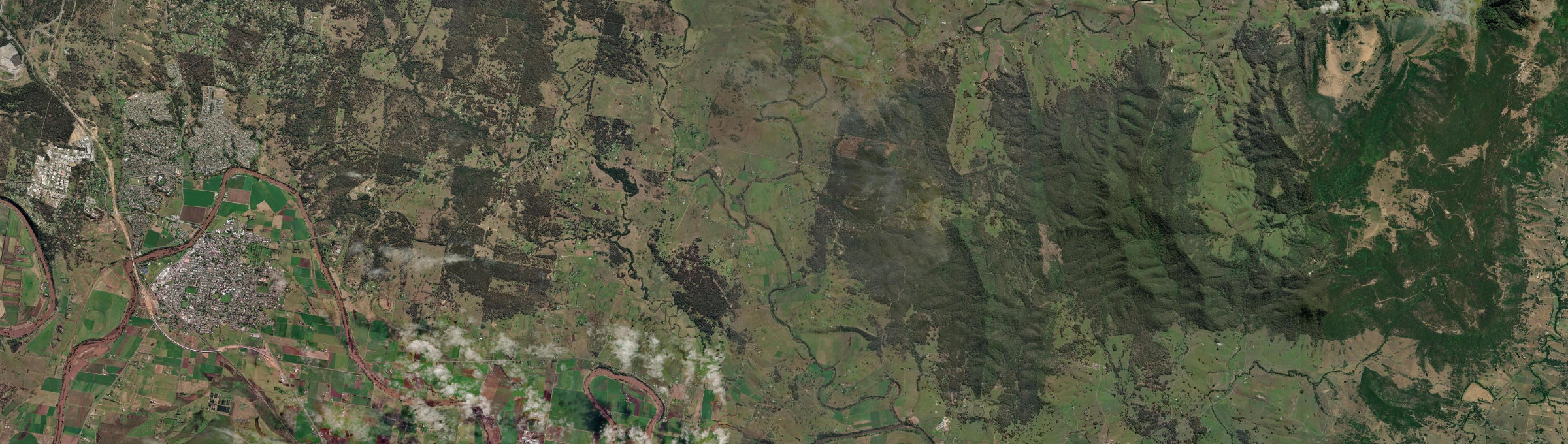 Aerial view of Mitchells Flat, NSW