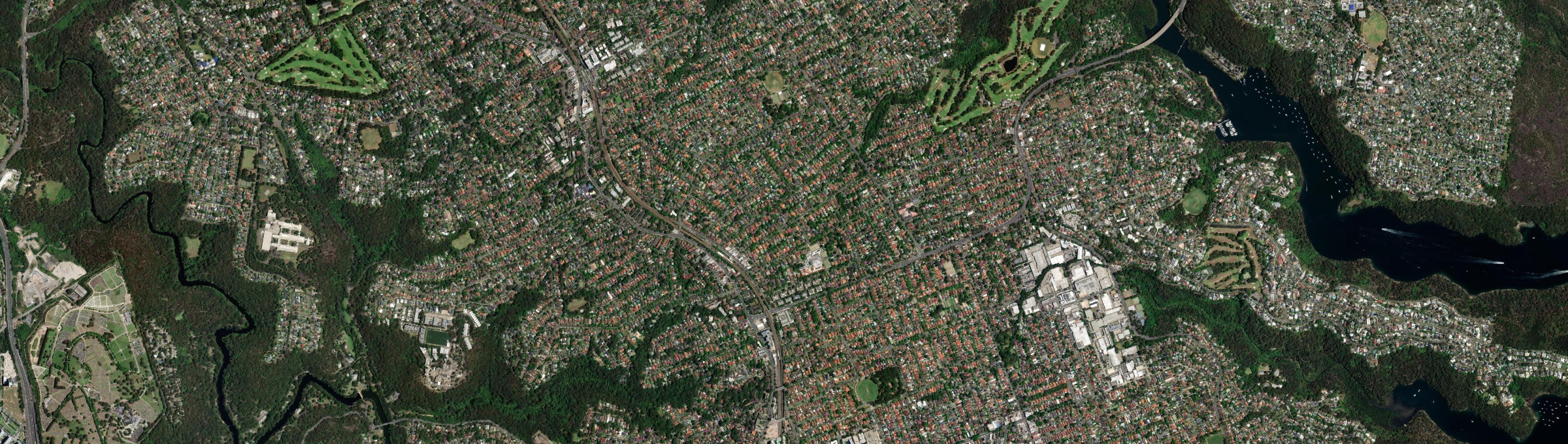 Aerial view of Roseville, NSW