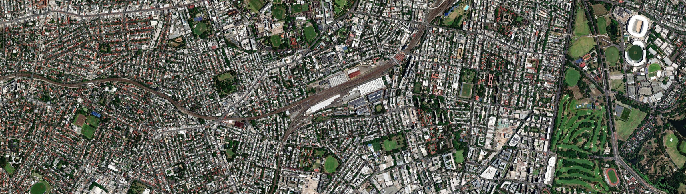 Aerial view of Eveleigh, NSW