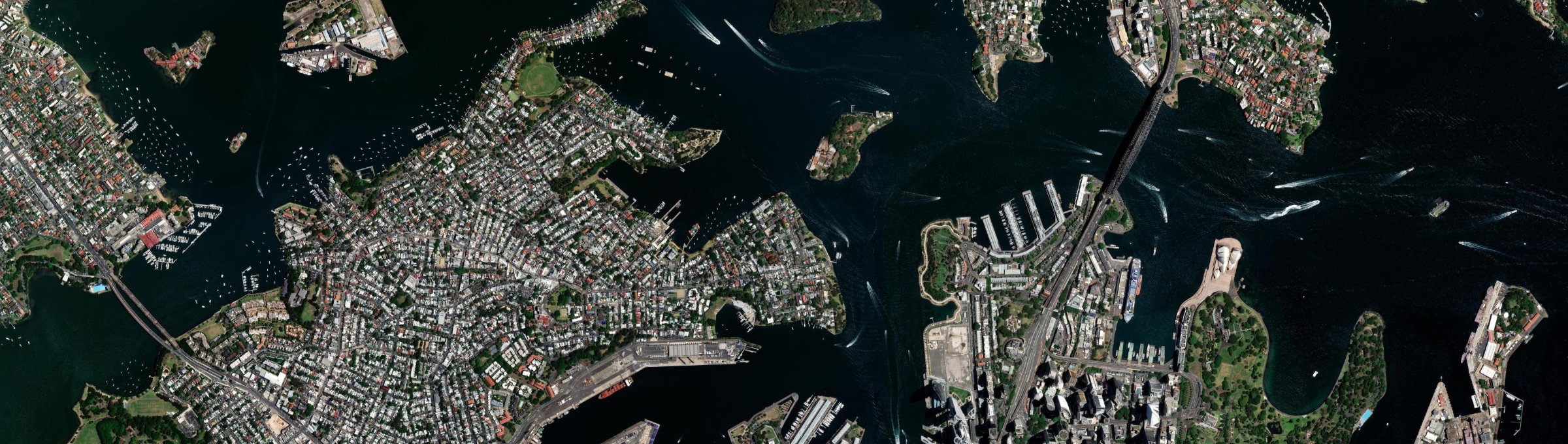 Aerial view of Balmain East, NSW