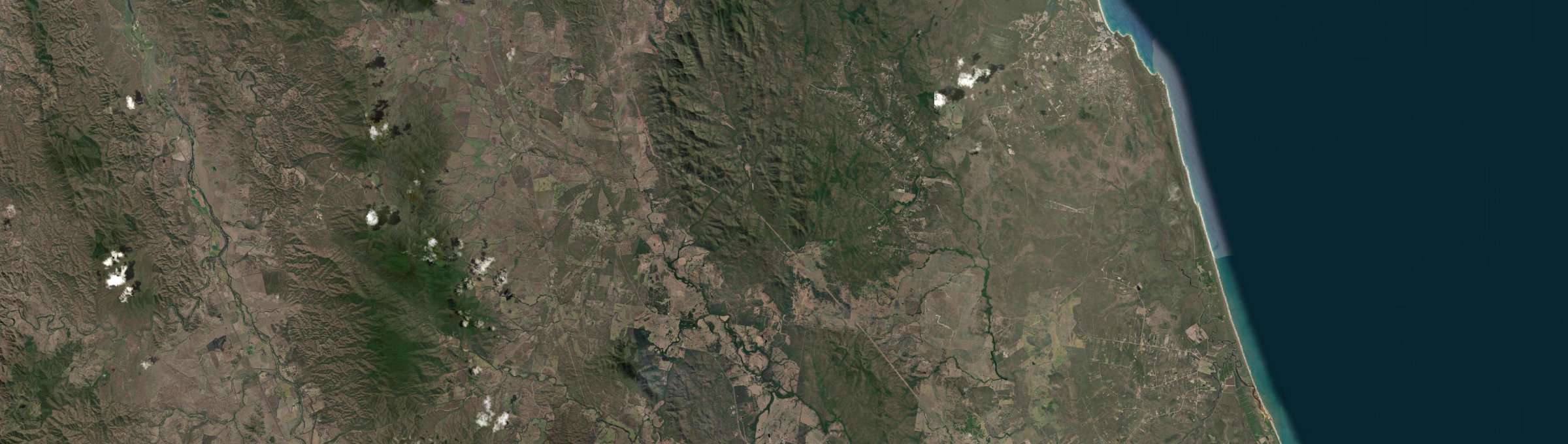 Aerial view of Mount Tom, QLD