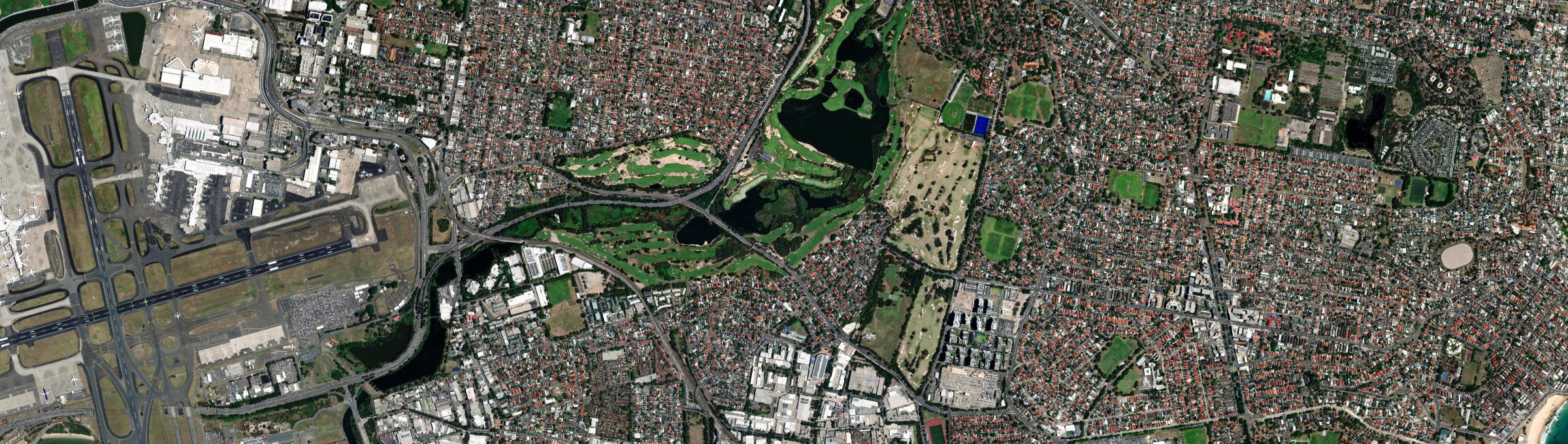 Aerial view of Pagewood, NSW