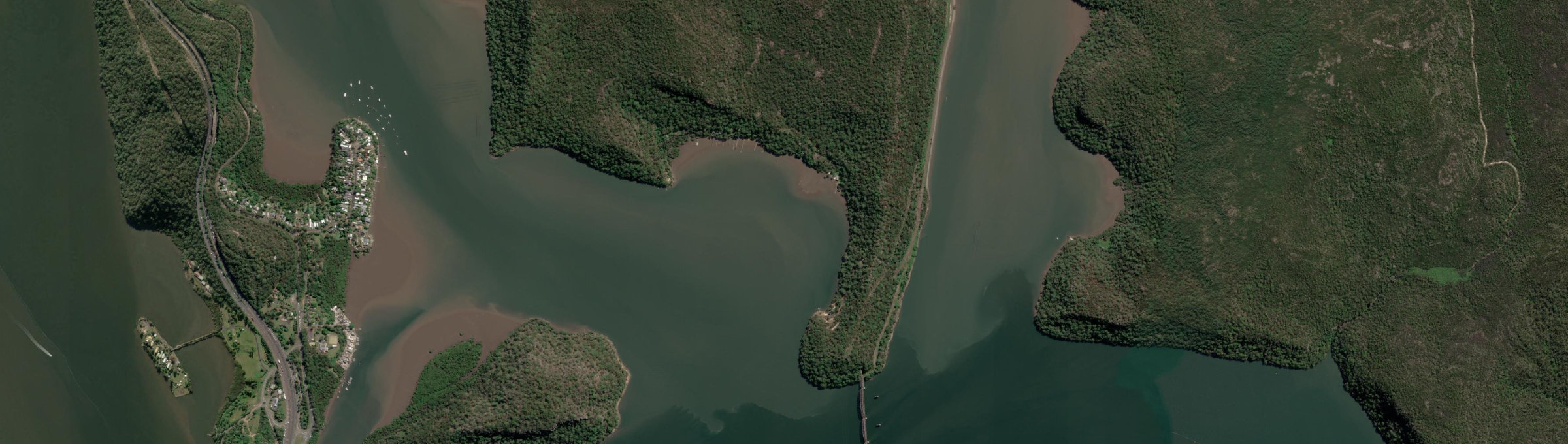 Aerial view of Cogra Bay, NSW