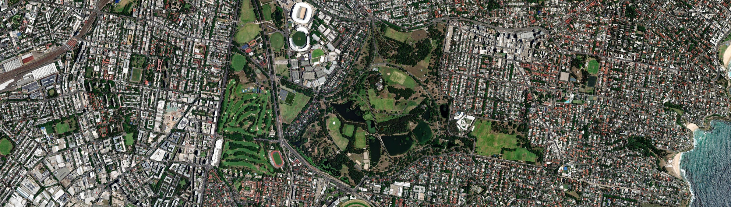 Aerial view of Centennial Park (NSW), NSW
