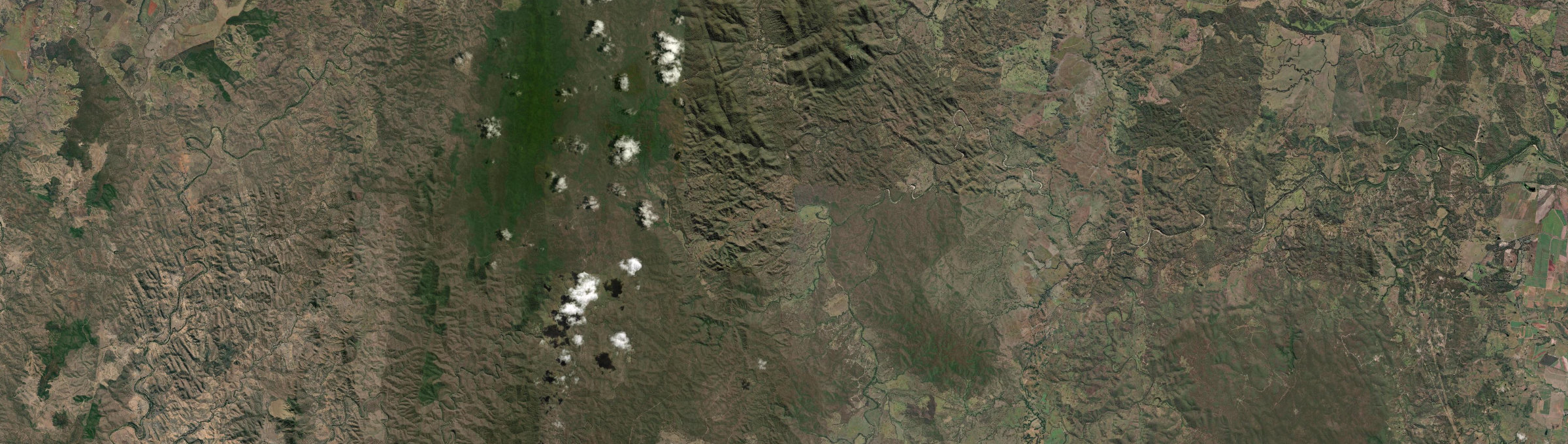 Aerial view of Wonbah Forest, QLD