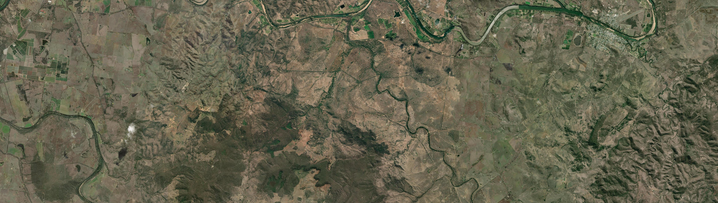 Aerial view of Deep Creek (Qld), QLD