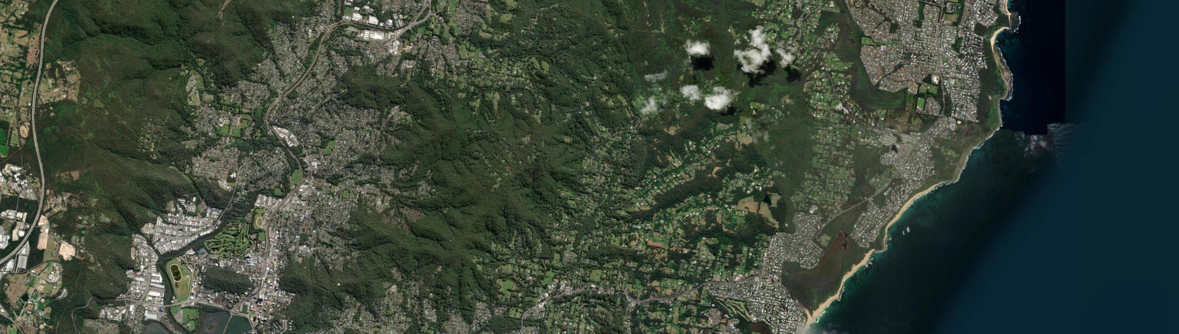 Aerial view of Holgate, NSW