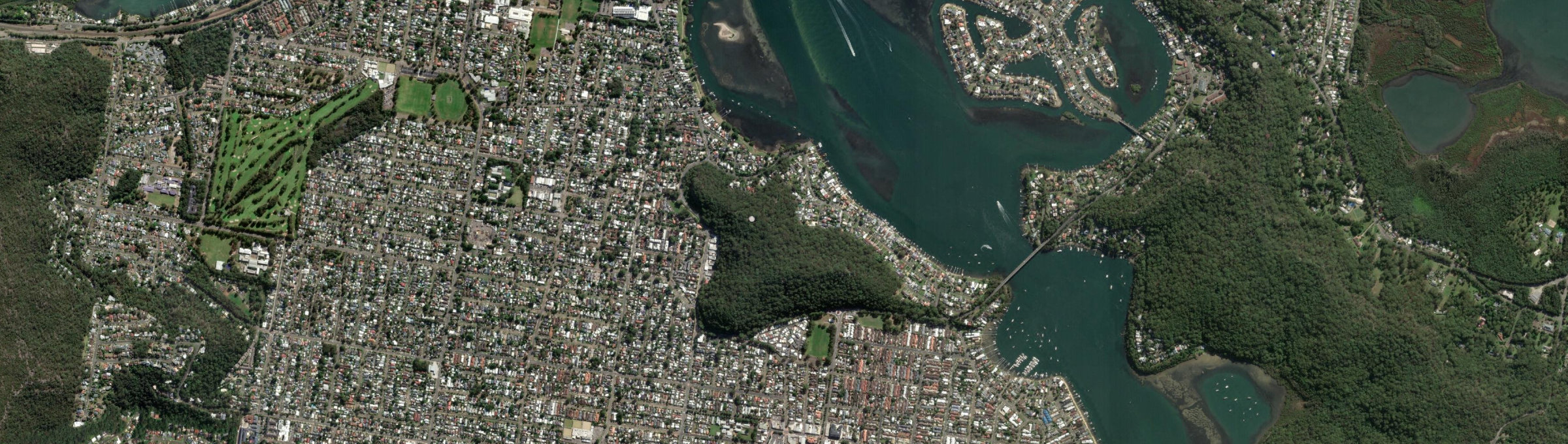 Aerial view of Blackwall (NSW), NSW