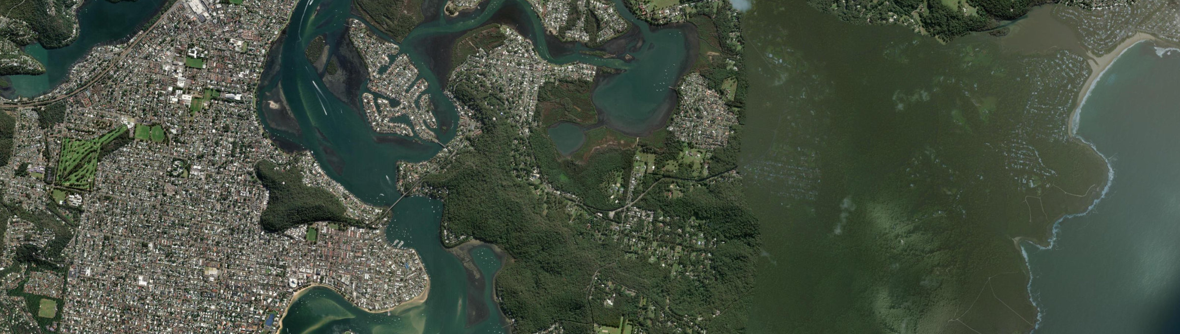 Aerial view of Empire Bay, NSW