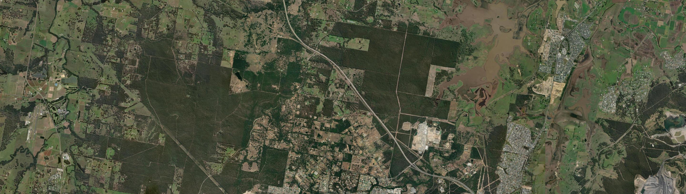 Aerial view of Sawyers Gully, NSW