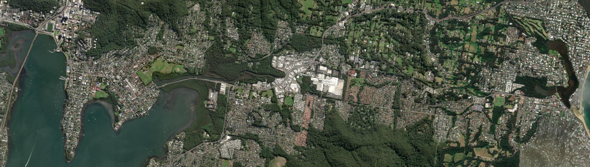 Aerial view of Erina, NSW