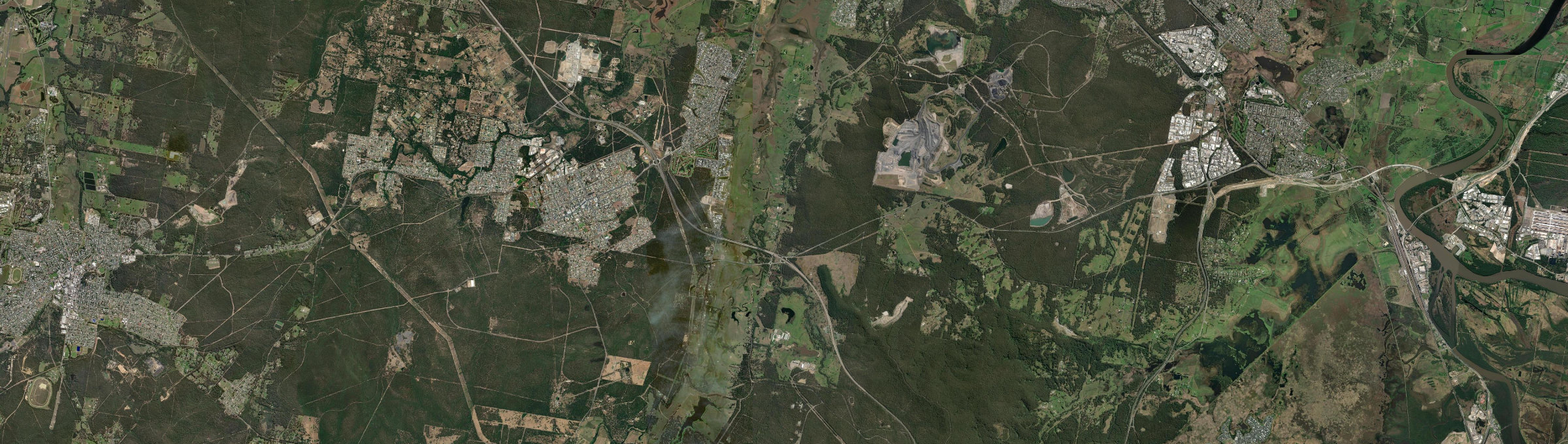Aerial view of Buchanan (NSW), NSW