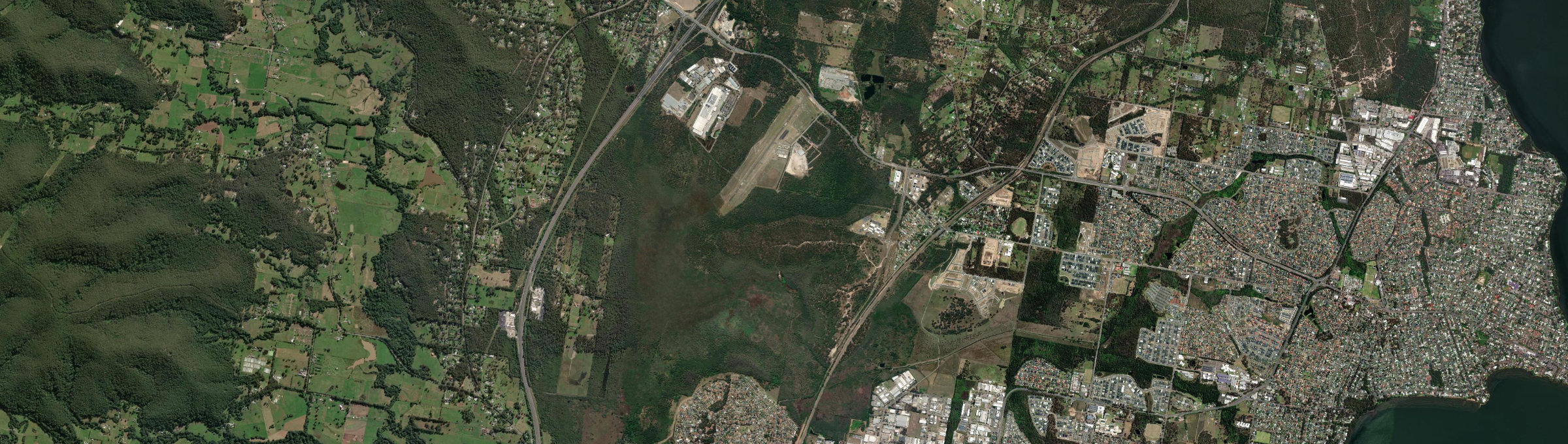 Aerial view of Warnervale, NSW