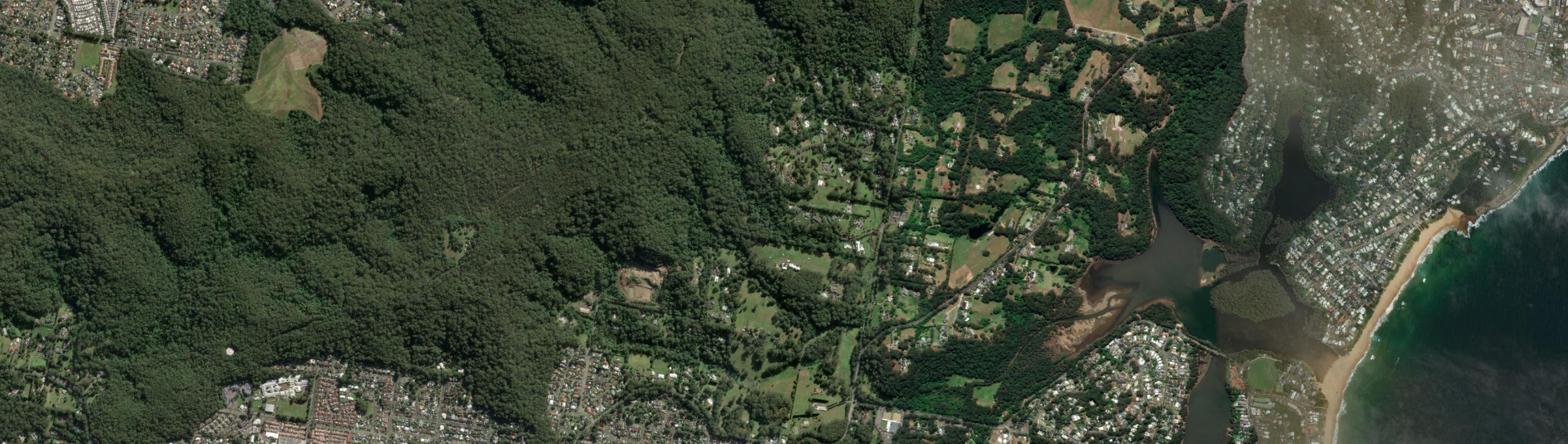 Aerial view of Picketts Valley, NSW