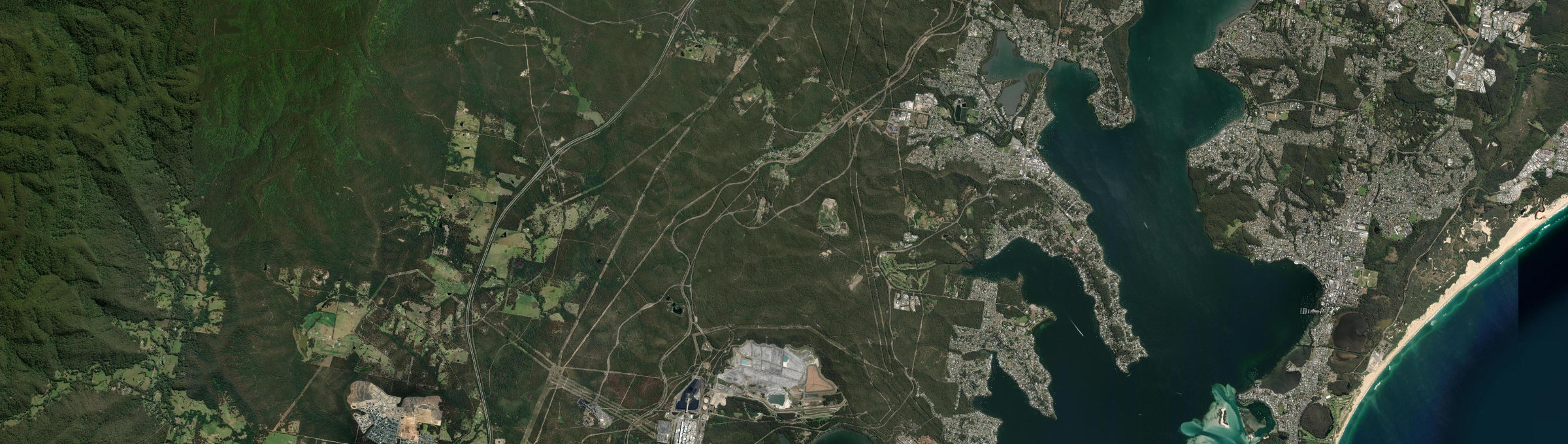 Aerial view of Awaba, NSW