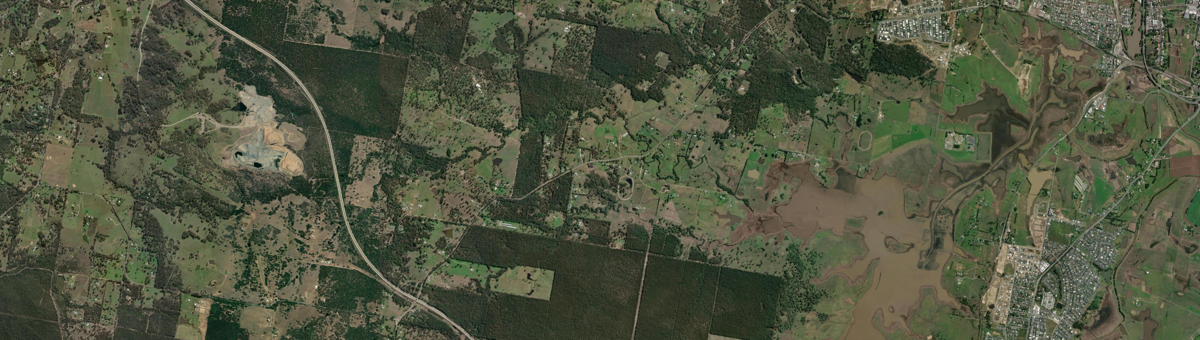Aerial view of Bishops Bridge, NSW