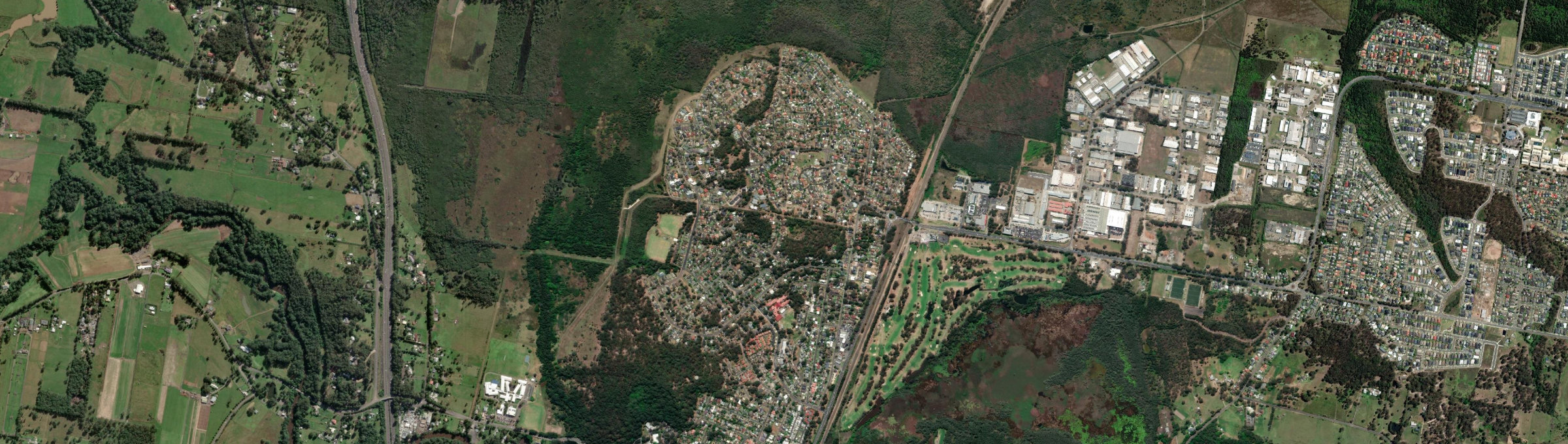 Aerial view of Watanobbi, NSW