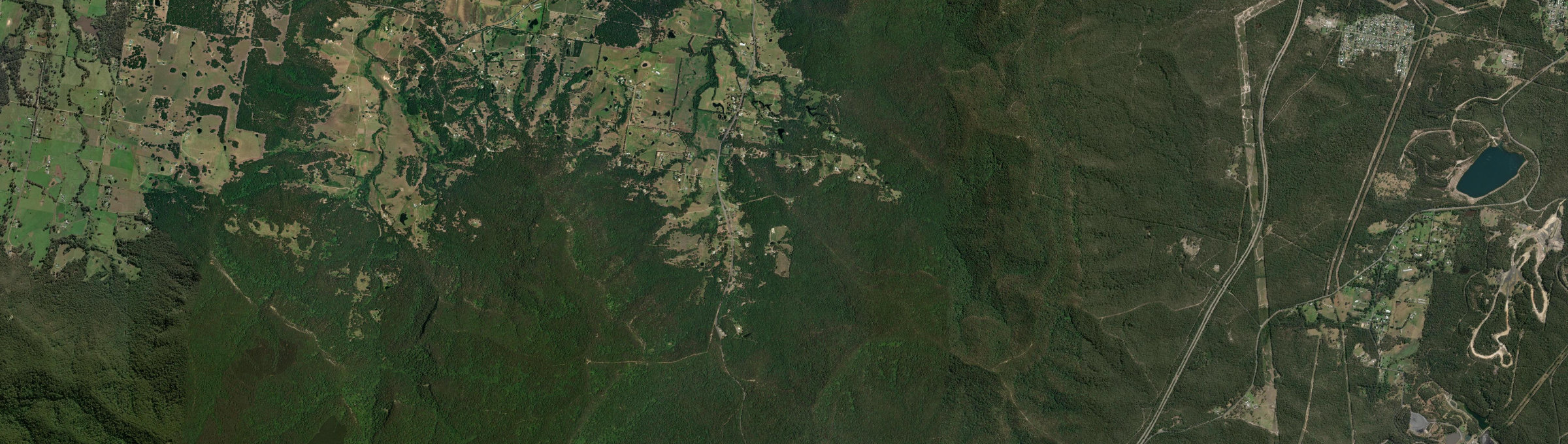 Aerial view of Brunkerville, NSW