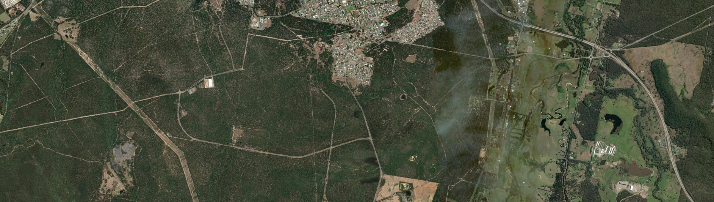 Aerial view of Pelaw Main, NSW
