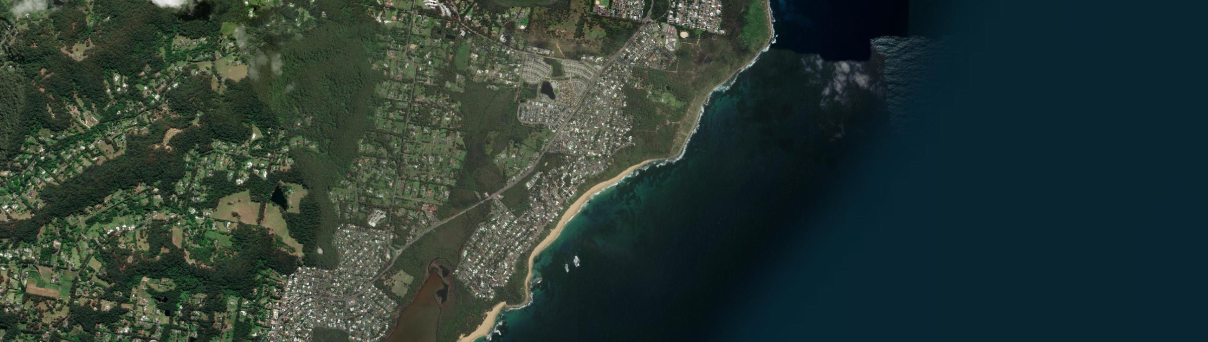 Aerial view of Forresters Beach, NSW