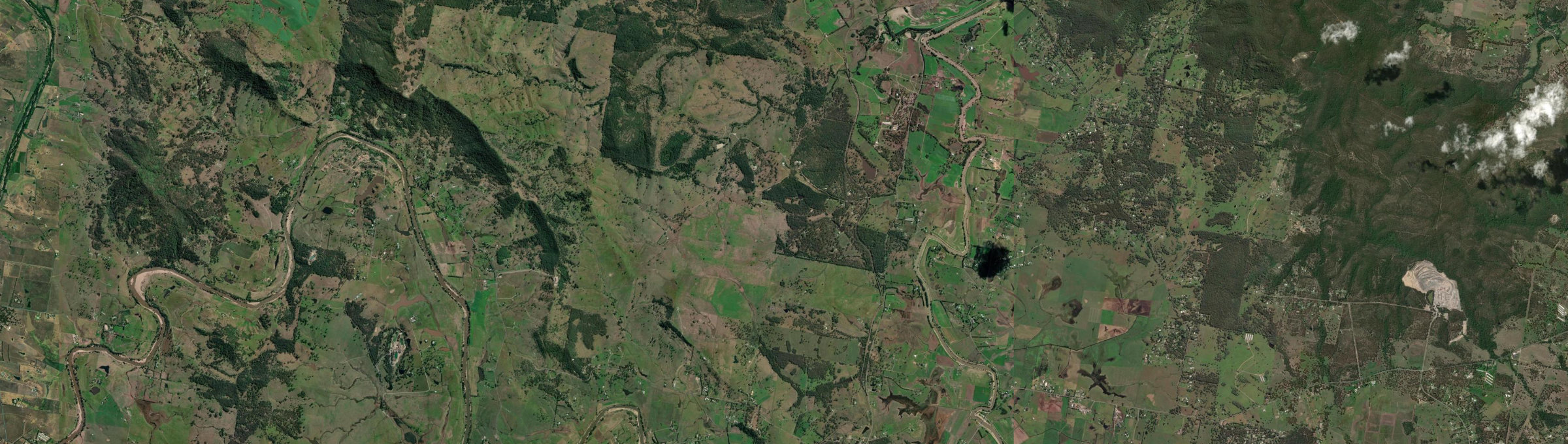 Aerial view of Mindaribba, NSW