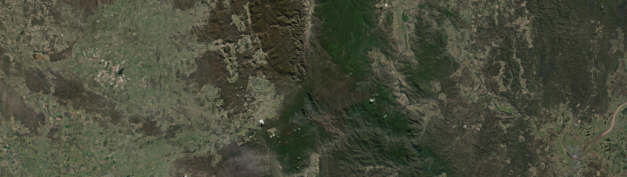 Aerial view of Gibraltar Range, NSW