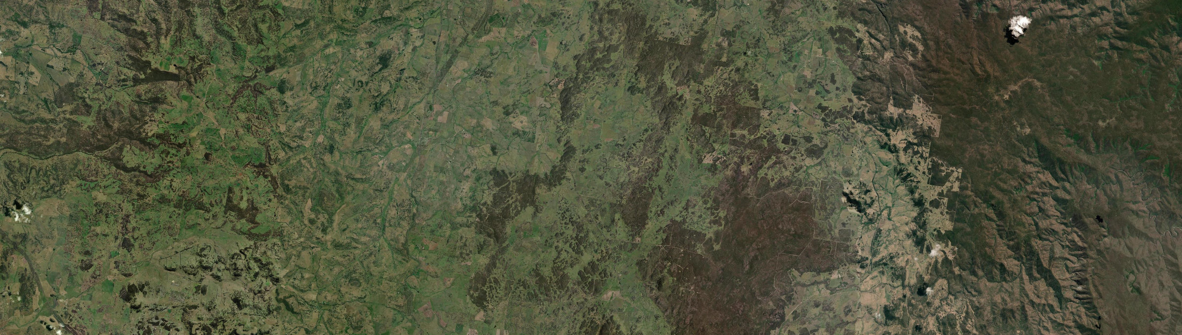 Aerial view of Mount Mitchell, NSW