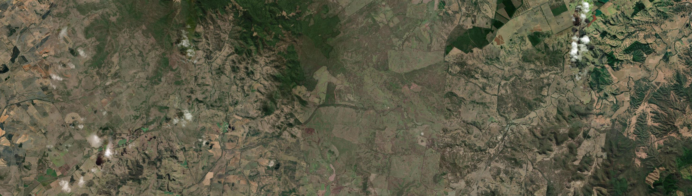 Aerial view of Upper Cooyar Creek, QLD