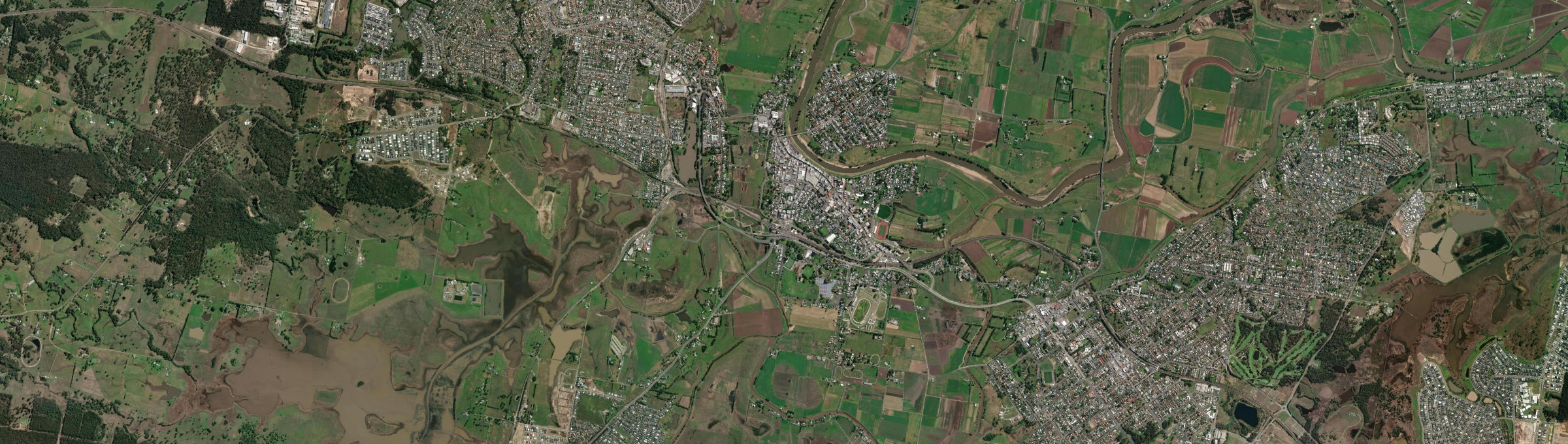 Aerial view of Maitland (NSW), NSW