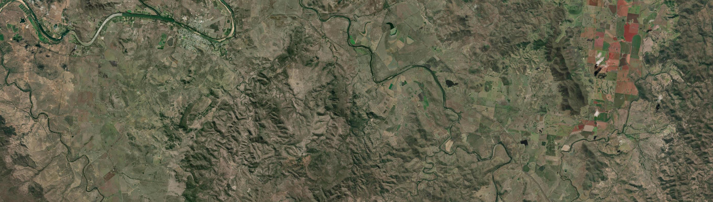 Aerial view of Campbell Creek, QLD