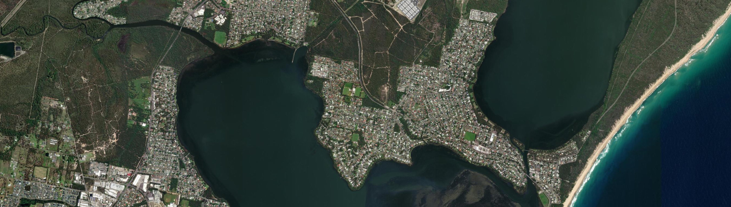 Aerial view of Buff Point, NSW