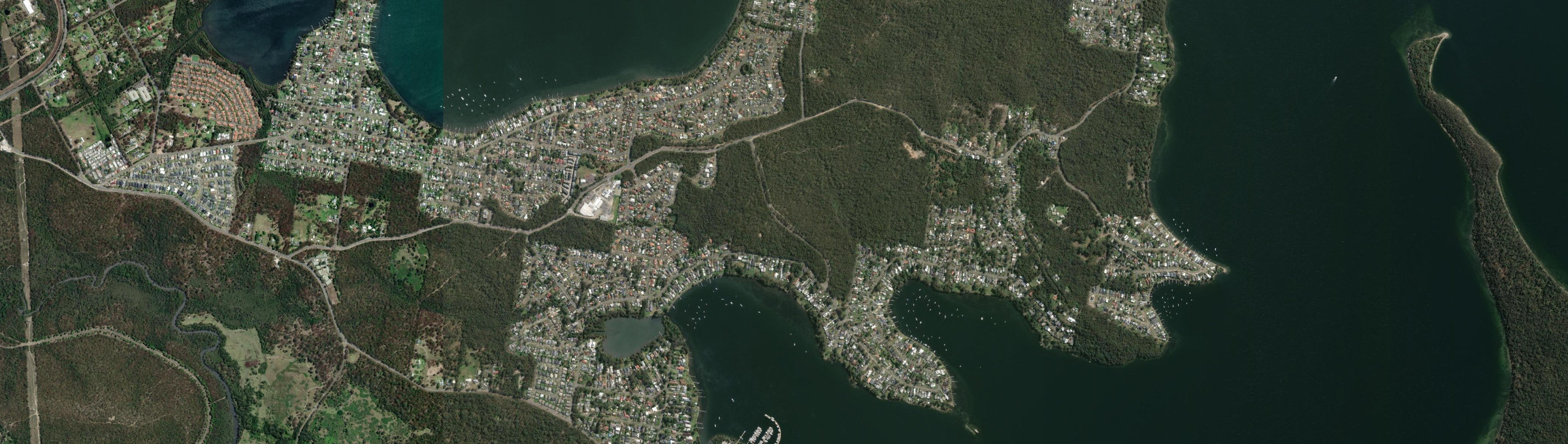 Aerial view of Brightwaters, NSW