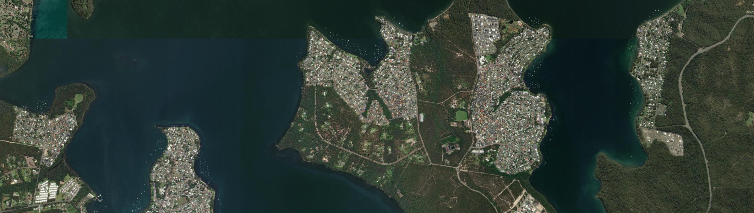 Aerial view of Summerland Point, NSW