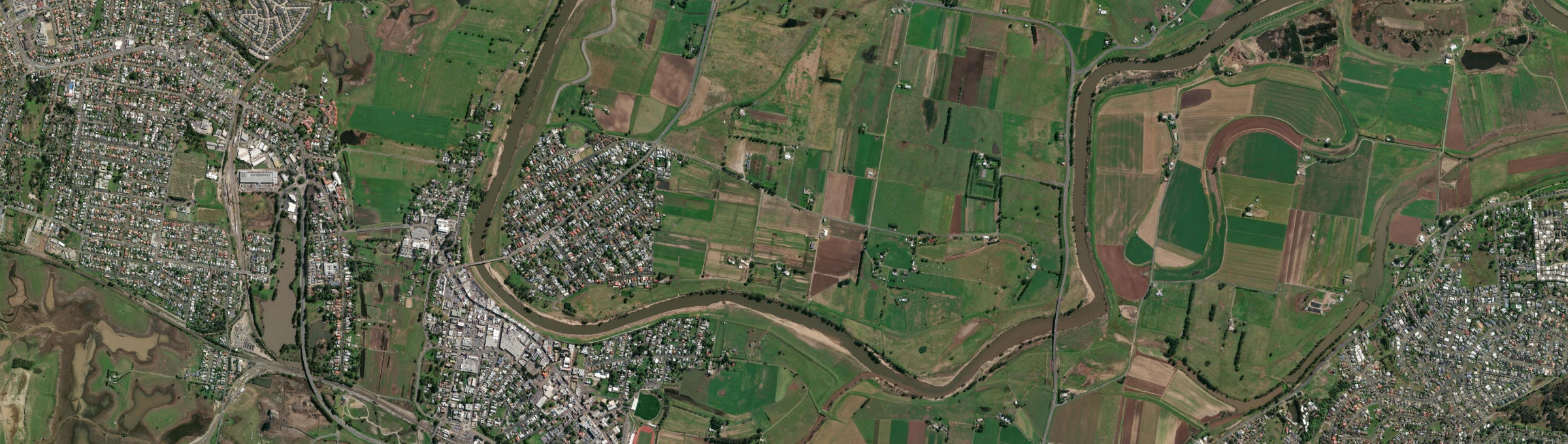 Aerial view of Lorn, NSW