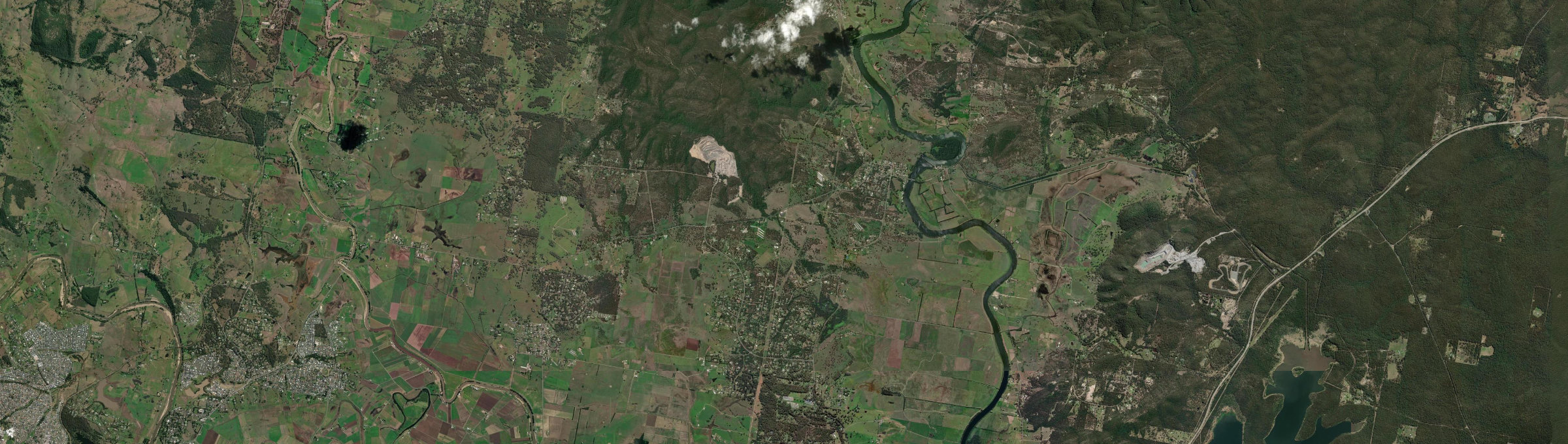 Aerial view of Seaham, NSW
