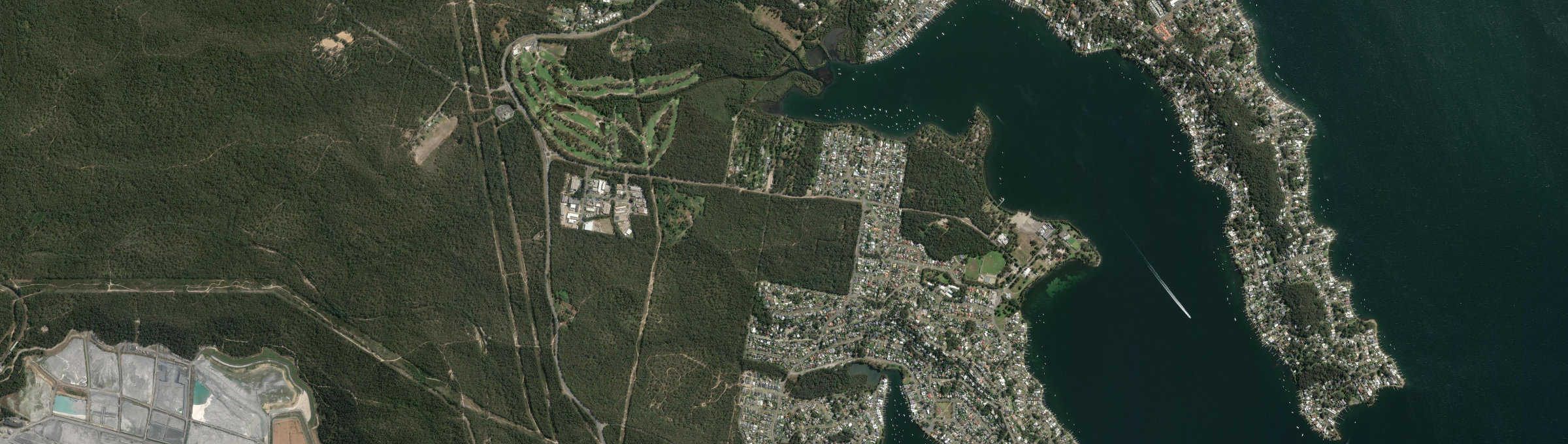 Aerial view of Rathmines, NSW