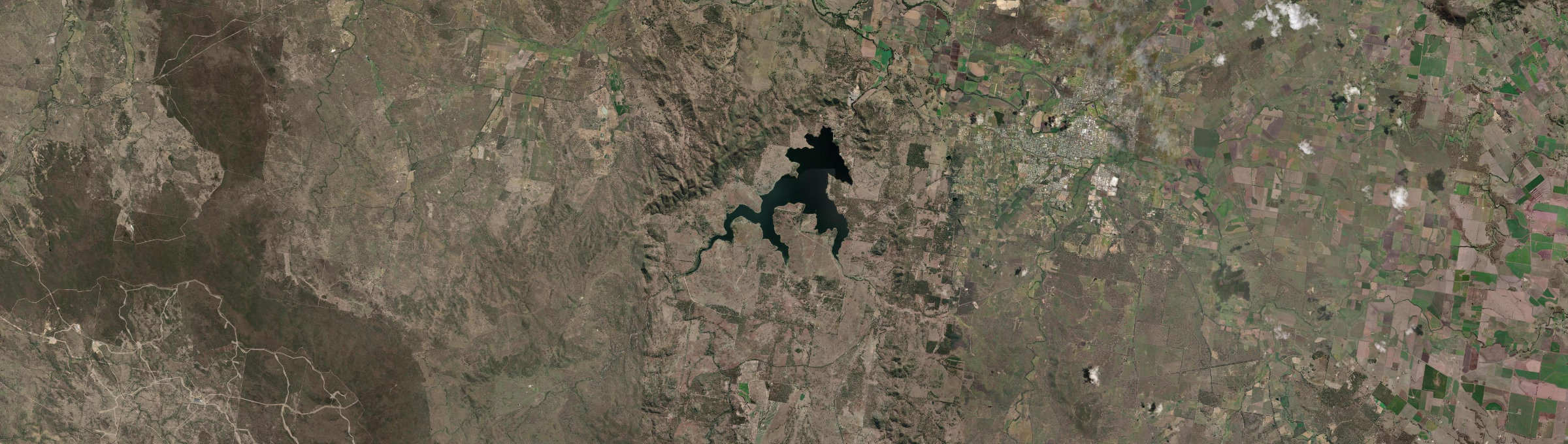Aerial view of Leslie Dam, QLD