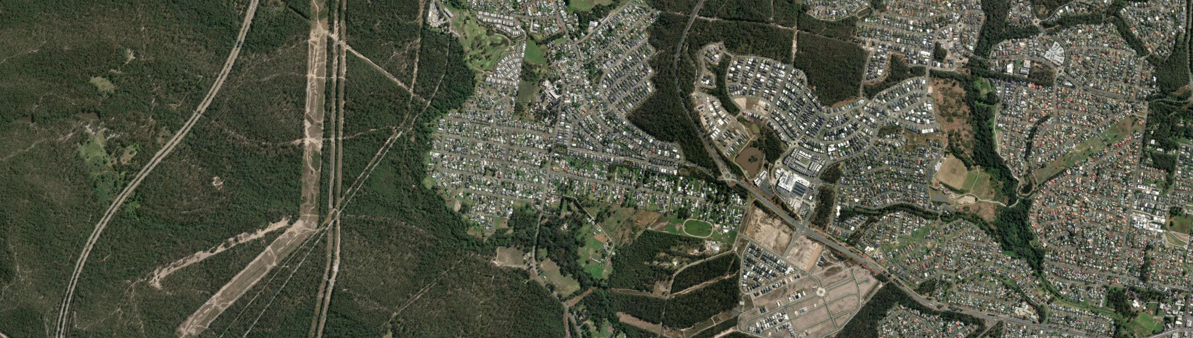 Aerial view of Holmesville, NSW