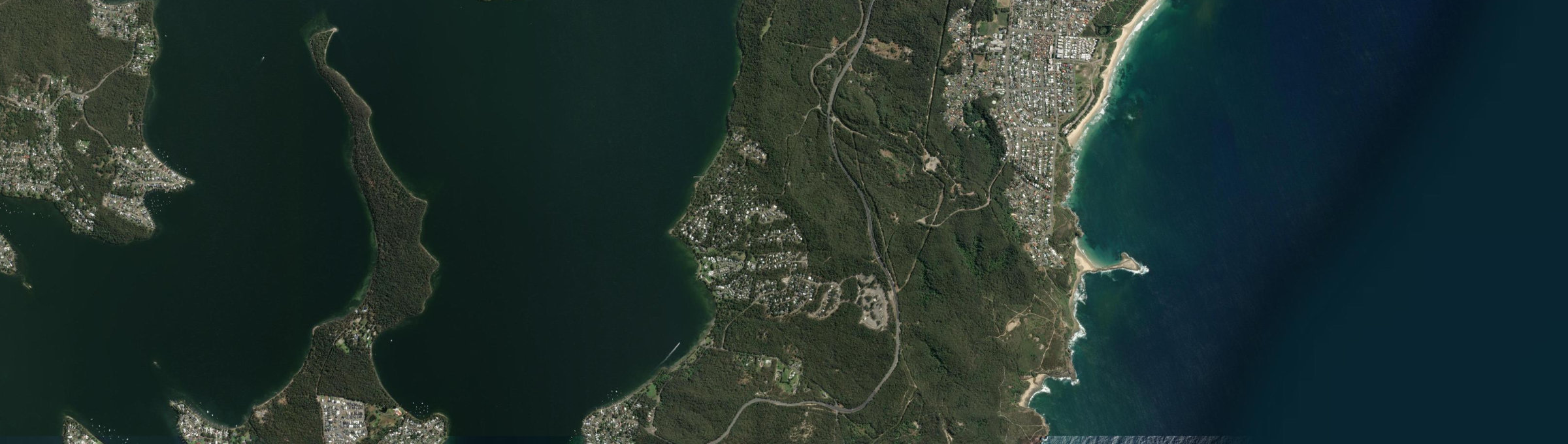 Aerial view of Murrays Beach, NSW