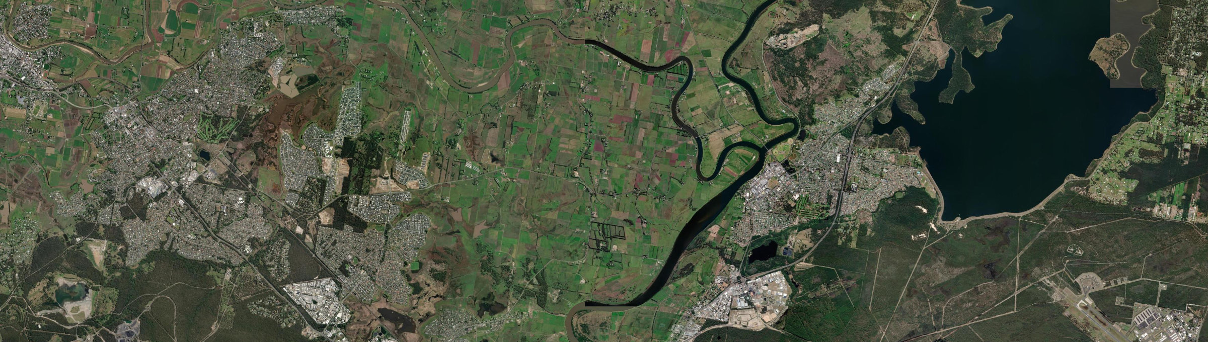 Aerial view of Millers Forest, NSW