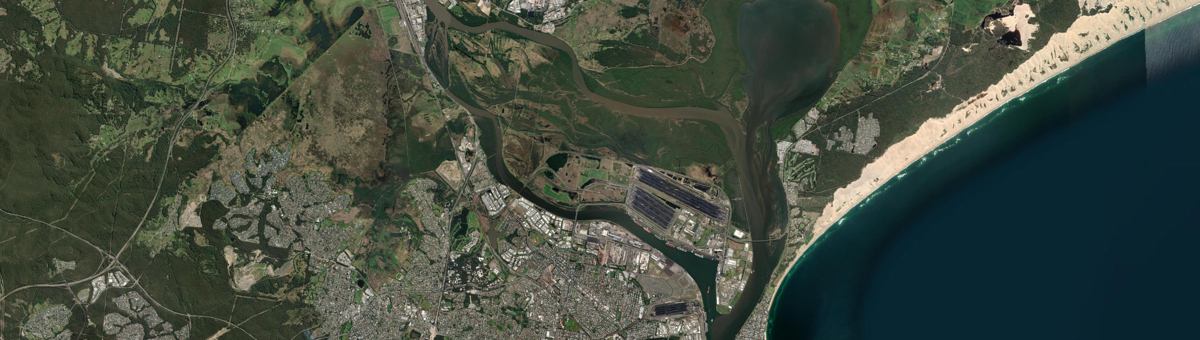Aerial view of Kooragang, NSW
