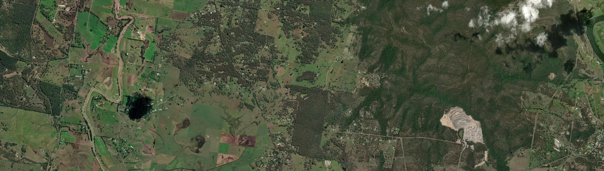 Aerial view of Butterwick, NSW