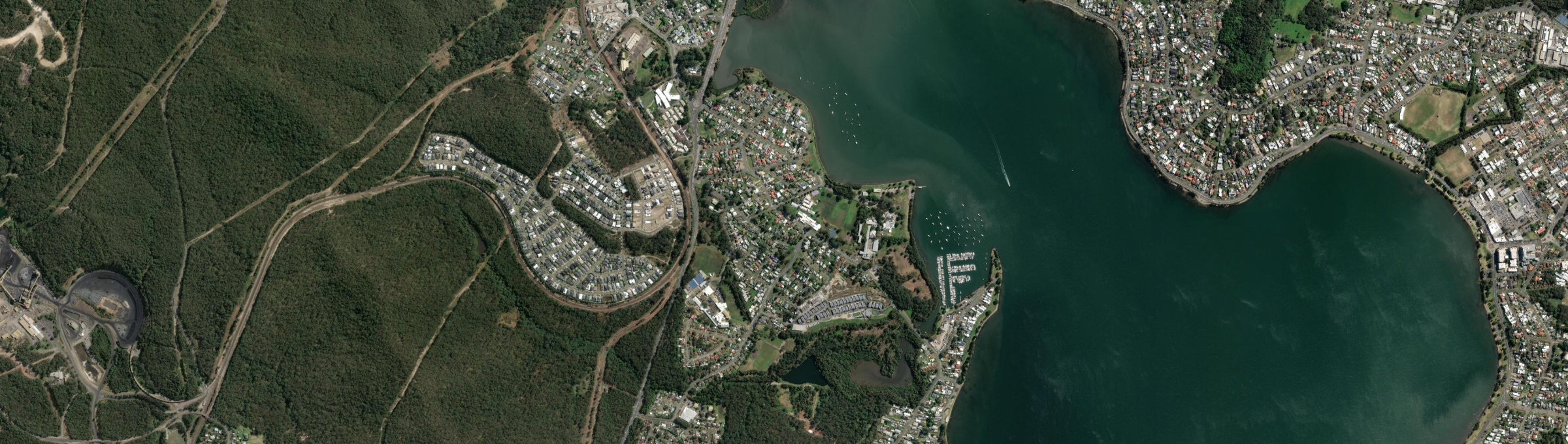 Aerial view of Booragul, NSW