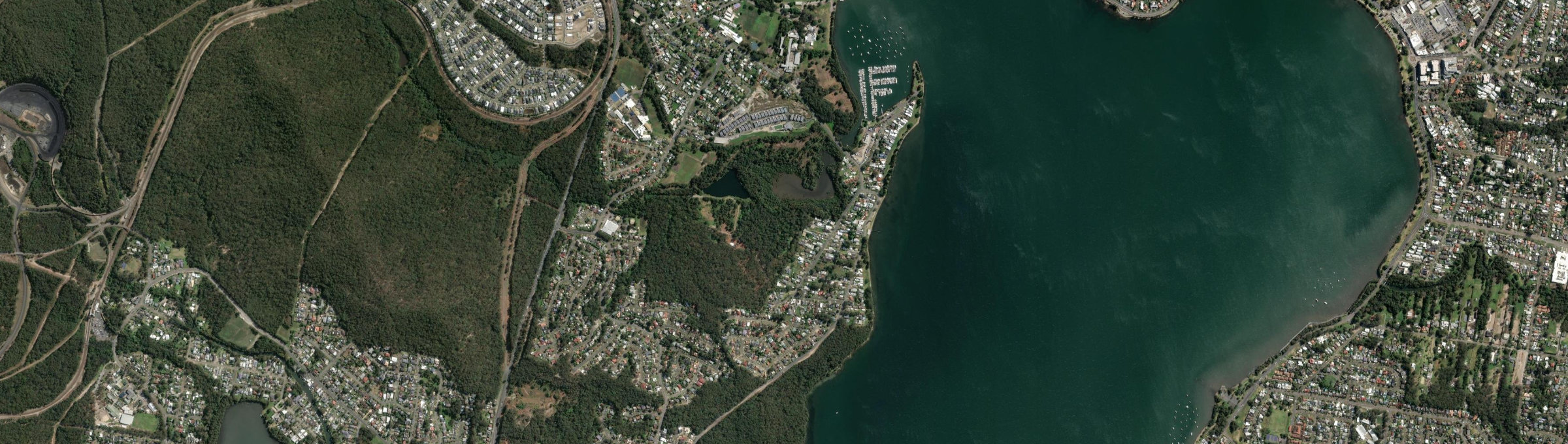 Aerial view of Marmong Point, NSW