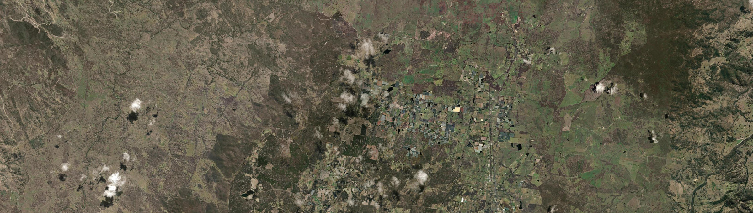 Aerial view of Pozieres, QLD